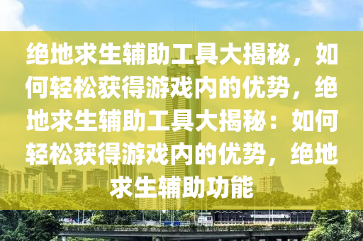 绝地求生辅助工具大揭秘，如何轻松获得游戏内的优势，绝地求生辅助工具大揭秘：如何轻松获得游戏内的优势，绝地求生辅助功能