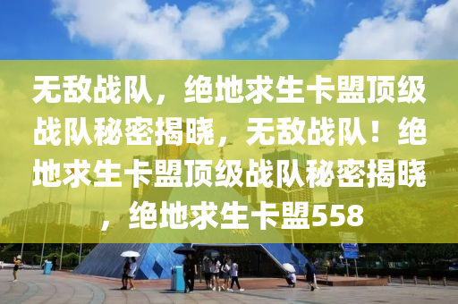 无敌战队，绝地求生卡盟顶级战队秘密揭晓，无敌战队！绝地求生卡盟顶级战队秘密揭晓，绝地求生卡盟558