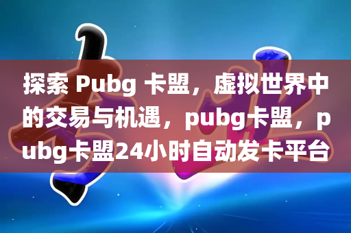 探索 Pubg 卡盟，虚拟世界中的交易与机遇，pubg卡盟，pubg卡盟24小时自动发卡平台