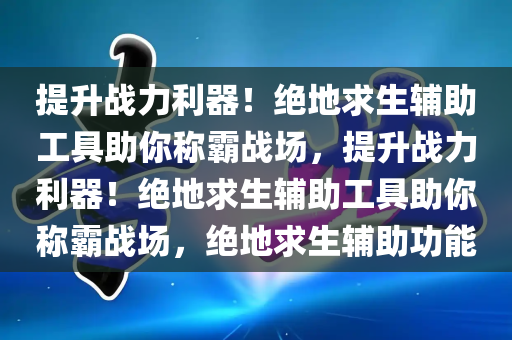 提升战力利器！绝地求生辅助工具助你称霸战场，提升战力利器！绝地求生辅助工具助你称霸战场，绝地求生辅助功能