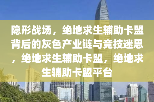 隐形战场，绝地求生辅助卡盟背后的灰色产业链与竞技迷思，绝地求生辅助卡盟，绝地求生辅助卡盟平台