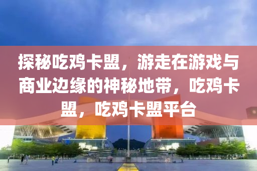 探秘吃鸡卡盟，游走在游戏与商业边缘的神秘地带，吃鸡卡盟，吃鸡卡盟平台