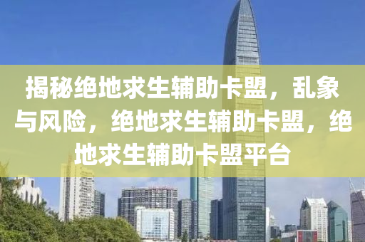 揭秘绝地求生辅助卡盟，乱象与风险，绝地求生辅助卡盟，绝地求生辅助卡盟平台