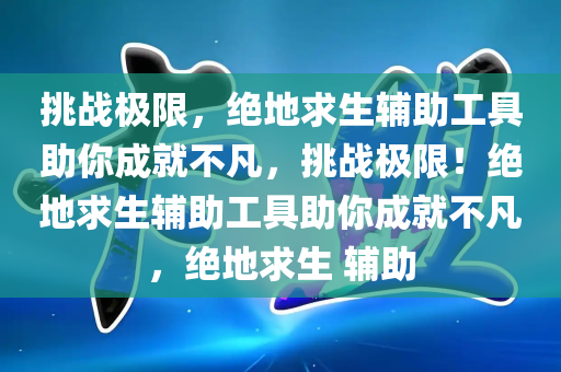 挑战极限，绝地求生辅助工具助你成就不凡，挑战极限！绝地求生辅助工具助你成就不凡，绝地求生 辅助