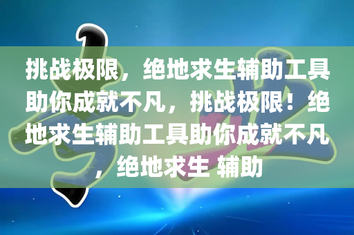 挑战极限，绝地求生辅助工具助你成就不凡，挑战极限！绝地求生辅助工具助你成就不凡，绝地求生 辅助