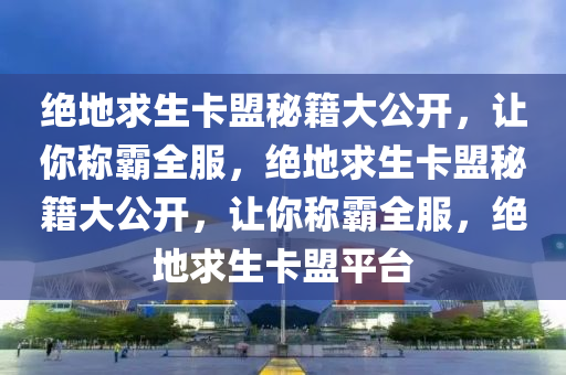 绝地求生卡盟秘籍大公开，让你称霸全服，绝地求生卡盟秘籍大公开，让你称霸全服，绝地求生卡盟平台