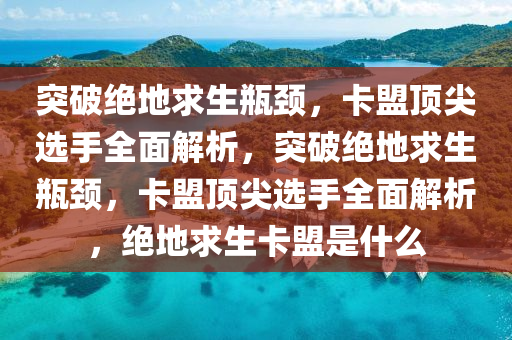 突破绝地求生瓶颈，卡盟顶尖选手全面解析，突破绝地求生瓶颈，卡盟顶尖选手全面解析，绝地求生卡盟是什么