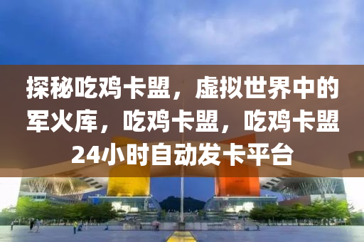 探秘吃鸡卡盟，虚拟世界中的军火库，吃鸡卡盟，吃鸡卡盟24小时自动发卡平台