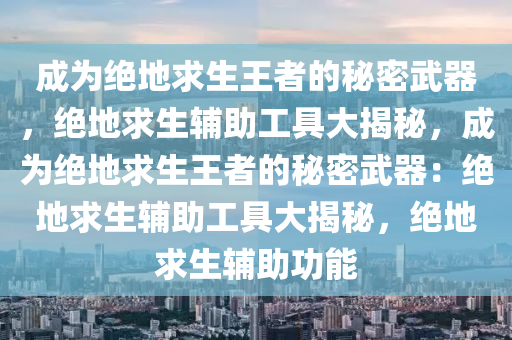 成为绝地求生王者的秘密武器，绝地求生辅助工具大揭秘，成为绝地求生王者的秘密武器：绝地求生辅助工具大揭秘，绝地求生辅助功能