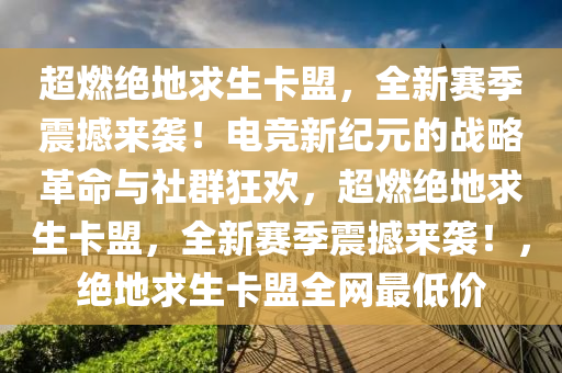 超燃绝地求生卡盟，全新赛季震撼来袭！电竞新纪元的战略革命与社群狂欢，超燃绝地求生卡盟，全新赛季震撼来袭！，绝地求生卡盟全网最低价