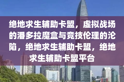 绝地求生辅助卡盟，虚拟战场的潘多拉魔盒与竞技伦理的沦陷，绝地求生辅助卡盟，绝地求生辅助卡盟平台