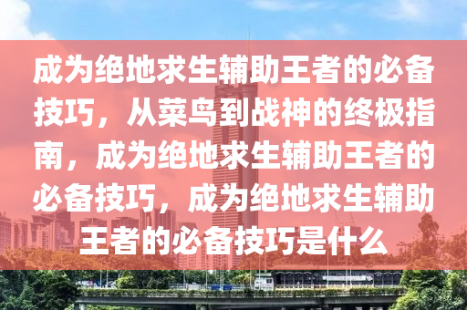 成为绝地求生辅助王者的必备技巧，从菜鸟到战神的终极指南，成为绝地求生辅助王者的必备技巧，成为绝地求生辅助王者的必备技巧是什么