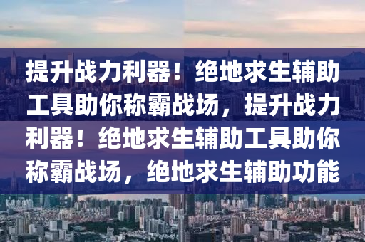 提升战力利器！绝地求生辅助工具助你称霸战场，提升战力利器！绝地求生辅助工具助你称霸战场，绝地求生辅助功能