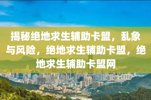 揭秘绝地求生辅助卡盟，乱象与风险，绝地求生辅助卡盟，绝地求生辅助卡盟网