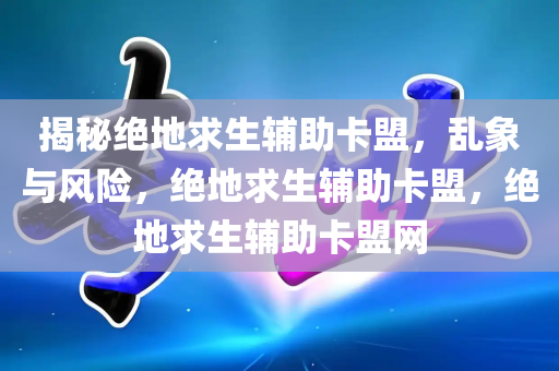 揭秘绝地求生辅助卡盟，乱象与风险，绝地求生辅助卡盟，绝地求生辅助卡盟网