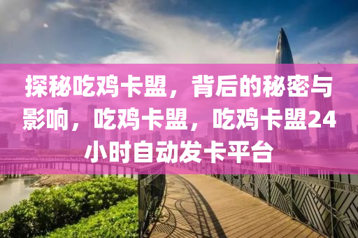 探秘吃鸡卡盟，背后的秘密与影响，吃鸡卡盟，吃鸡卡盟24小时自动发卡平台