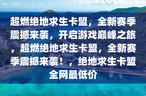 超燃绝地求生卡盟，全新赛季震撼来袭，开启游戏巅峰之旅，超燃绝地求生卡盟，全新赛季震撼来袭！，绝地求生卡盟全网最低价