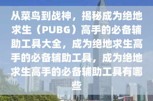 从菜鸟到战神，揭秘成为绝地求生（PUBG）高手的必备辅助工具大全，成为绝地求生高手的必备辅助工具，成为绝地求生高手的必备辅助工具有哪些