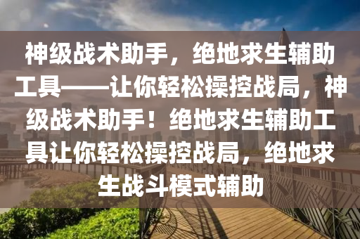 神级战术助手，绝地求生辅助工具——让你轻松操控战局，神级战术助手！绝地求生辅助工具让你轻松操控战局，绝地求生战斗模式辅助