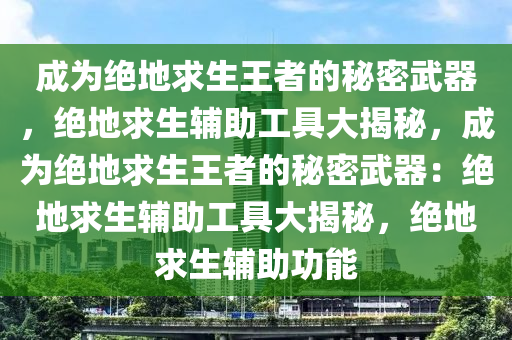 成为绝地求生王者的秘密武器，绝地求生辅助工具大揭秘，成为绝地求生王者的秘密武器：绝地求生辅助工具大揭秘，绝地求生辅助功能