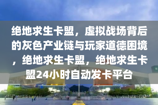 绝地求生卡盟，虚拟战场背后的灰色产业链与玩家道德困境，绝地求生卡盟，绝地求生卡盟24小时自动发卡平台