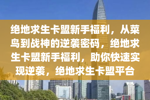 绝地求生卡盟新手福利，从菜鸟到战神的逆袭密码，绝地求生卡盟新手福利，助你快速实现逆袭，绝地求生卡盟平台