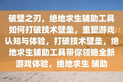 破壁之刃，绝地求生辅助工具如何打破技术壁垒，重塑游戏认知与体验，打破技术壁垒，绝地求生辅助工具带你领略全新游戏体验，绝地求生 辅助