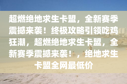 超燃绝地求生卡盟，全新赛季震撼来袭！终极攻略引领吃鸡狂潮，超燃绝地求生卡盟，全新赛季震撼来袭！，绝地求生卡盟全网最低价