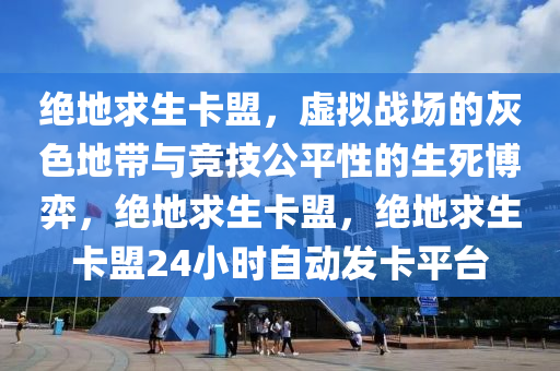绝地求生卡盟，虚拟战场的灰色地带与竞技公平性的生死博弈，绝地求生卡盟，绝地求生卡盟24小时自动发卡平台