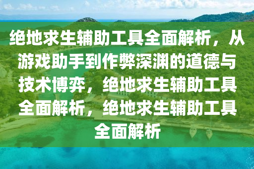 绝地求生辅助工具全面解析，从游戏助手到作弊深渊的道德与技术博弈，绝地求生辅助工具全面解析，绝地求生辅助工具全面解析