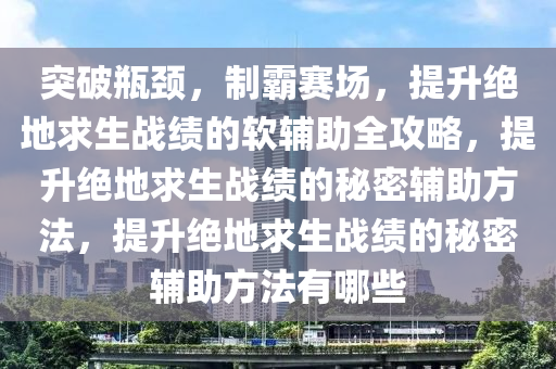 突破瓶颈，制霸赛场，提升绝地求生战绩的软辅助全攻略，提升绝地求生战绩的秘密辅助方法，提升绝地求生战绩的秘密辅助方法有哪些