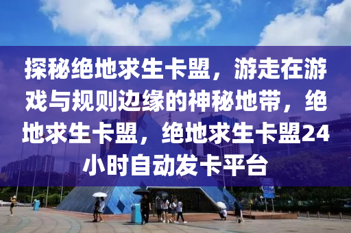 探秘绝地求生卡盟，游走在游戏与规则边缘的神秘地带，绝地求生卡盟，绝地求生卡盟24小时自动发卡平台