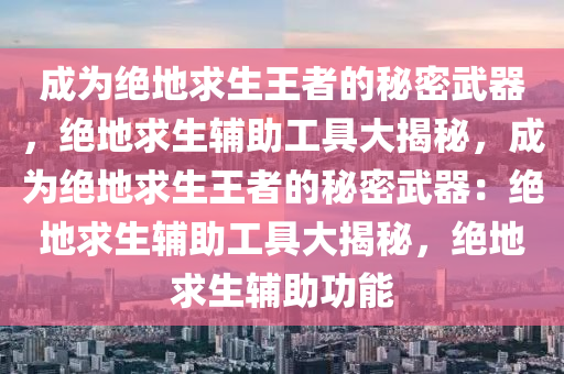 成为绝地求生王者的秘密武器，绝地求生辅助工具大揭秘，成为绝地求生王者的秘密武器：绝地求生辅助工具大揭秘，绝地求生辅助功能
