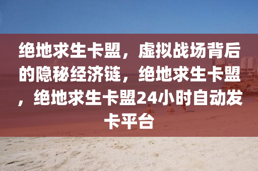 绝地求生卡盟，虚拟战场背后的隐秘经济链，绝地求生卡盟，绝地求生卡盟24小时自动发卡平台