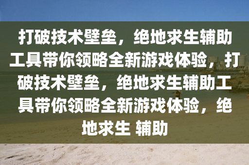 打破技术壁垒，绝地求生辅助工具带你领略全新游戏体验，打破技术壁垒，绝地求生辅助工具带你领略全新游戏体验，绝地求生 辅助