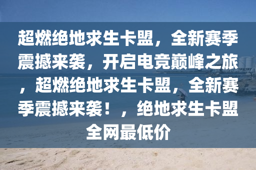 超燃绝地求生卡盟，全新赛季震撼来袭，开启电竞巅峰之旅，超燃绝地求生卡盟，全新赛季震撼来袭！，绝地求生卡盟全网最低价