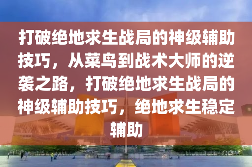 打破绝地求生战局的神级辅助技巧，从菜鸟到战术大师的逆袭之路，打破绝地求生战局的神级辅助技巧，绝地求生稳定辅助