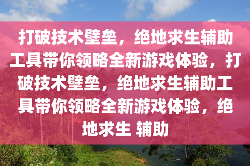 打破技术壁垒，绝地求生辅助工具带你领略全新游戏体验，打破技术壁垒，绝地求生辅助工具带你领略全新游戏体验，绝地求生 辅助
