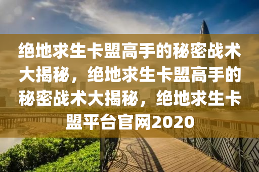 绝地求生卡盟高手的秘密战术大揭秘，绝地求生卡盟高手的秘密战术大揭秘，绝地求生卡盟平台官网2020