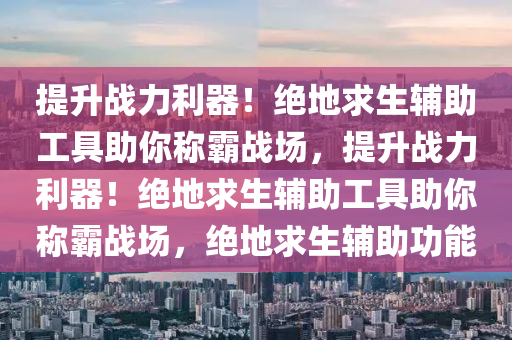 提升战力利器！绝地求生辅助工具助你称霸战场，提升战力利器！绝地求生辅助工具助你称霸战场，绝地求生辅助功能