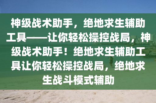 神级战术助手，绝地求生辅助工具——让你轻松操控战局，神级战术助手！绝地求生辅助工具让你轻松操控战局，绝地求生战斗模式辅助