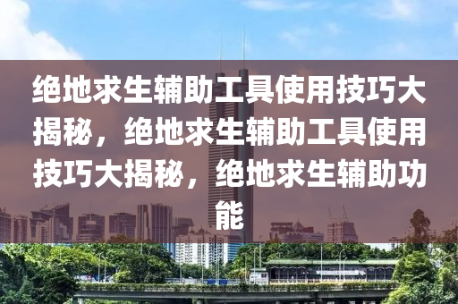 绝地求生辅助工具使用技巧大揭秘，绝地求生辅助工具使用技巧大揭秘，绝地求生辅助功能