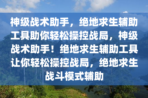 神级战术助手，绝地求生辅助工具助你轻松操控战局，神级战术助手！绝地求生辅助工具让你轻松操控战局，绝地求生战斗模式辅助