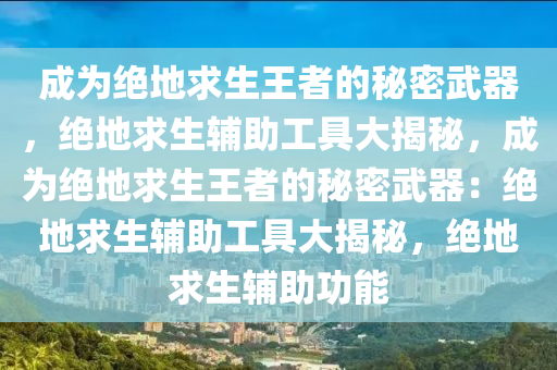 成为绝地求生王者的秘密武器，绝地求生辅助工具大揭秘，成为绝地求生王者的秘密武器：绝地求生辅助工具大揭秘，绝地求生辅助功能