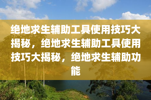 绝地求生辅助工具使用技巧大揭秘，绝地求生辅助工具使用技巧大揭秘，绝地求生辅助功能