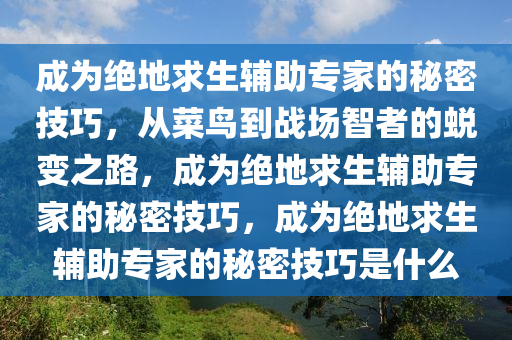 成为绝地求生辅助专家的秘密技巧，从菜鸟到战场智者的蜕变之路，成为绝地求生辅助专家的秘密技巧，成为绝地求生辅助专家的秘密技巧是什么