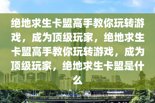 绝地求生卡盟高手教你玩转游戏，成为顶级玩家，绝地求生卡盟高手教你玩转游戏，成为顶级玩家，绝地求生卡盟是什么