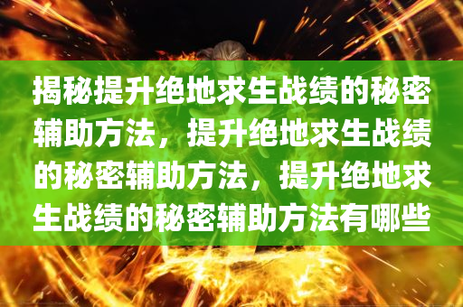 揭秘提升绝地求生战绩的秘密辅助方法，提升绝地求生战绩的秘密辅助方法，提升绝地求生战绩的秘密辅助方法有哪些