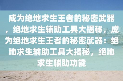 成为绝地求生王者的秘密武器，绝地求生辅助工具大揭秘，成为绝地求生王者的秘密武器：绝地求生辅助工具大揭秘，绝地求生辅助功能