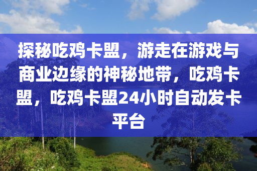 探秘吃鸡卡盟，游走在游戏与商业边缘的神秘地带，吃鸡卡盟，吃鸡卡盟24小时自动发卡平台